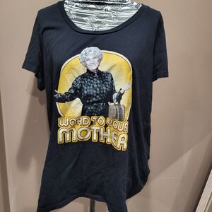 Golden Girls Sophia "Word to your Mother black t shirt